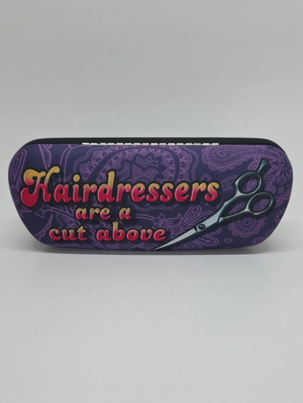Hairdressers Graphic Clamshell Eyeglass Case (Case Only)